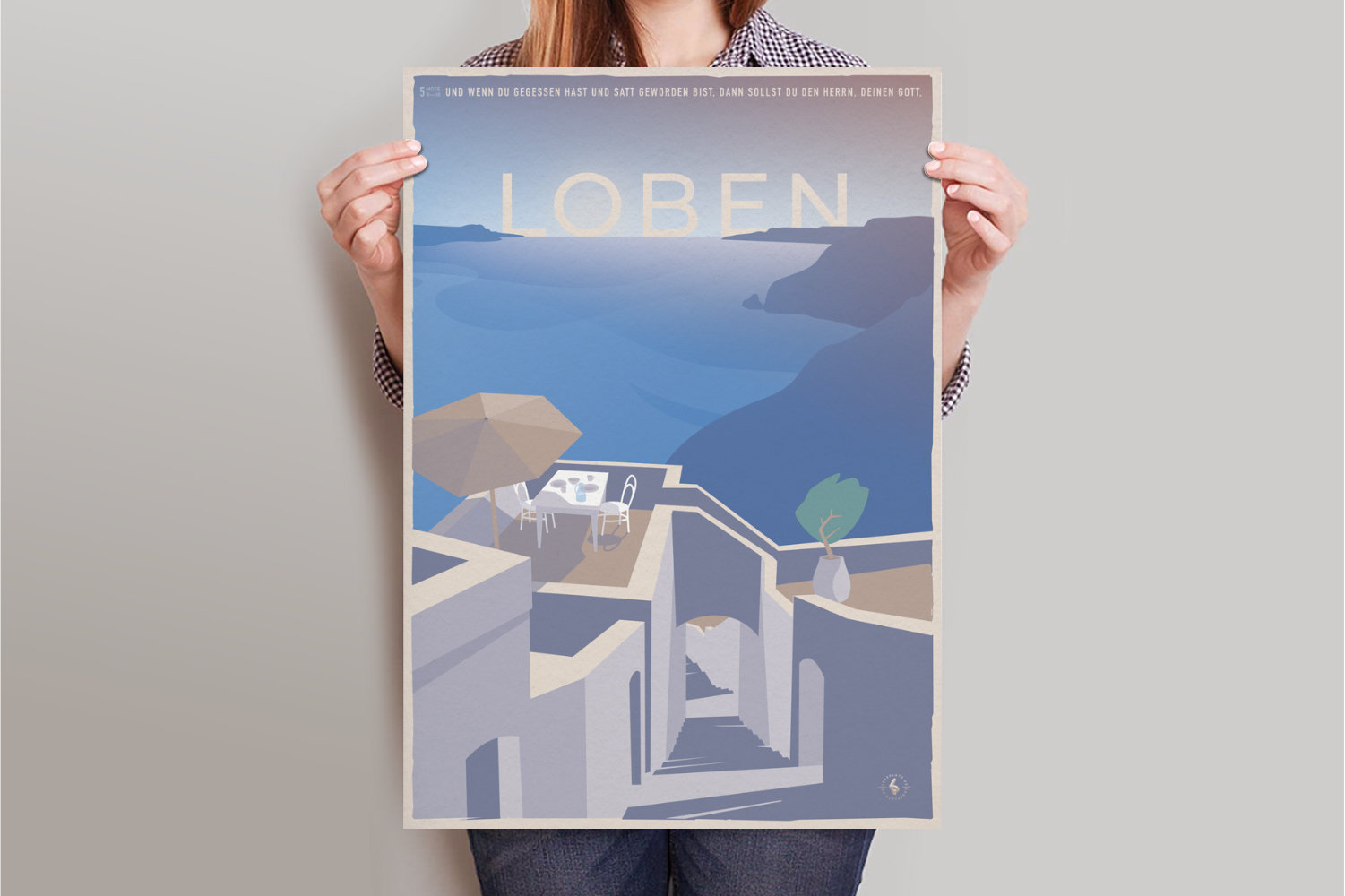 Poster "Loben" Santorini