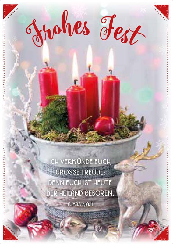 Postkarte "Vier Kerzen"