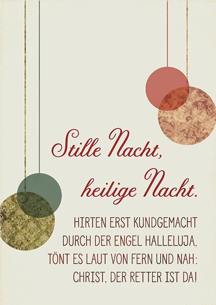 8981366W Postkarte "Stille Nacht"