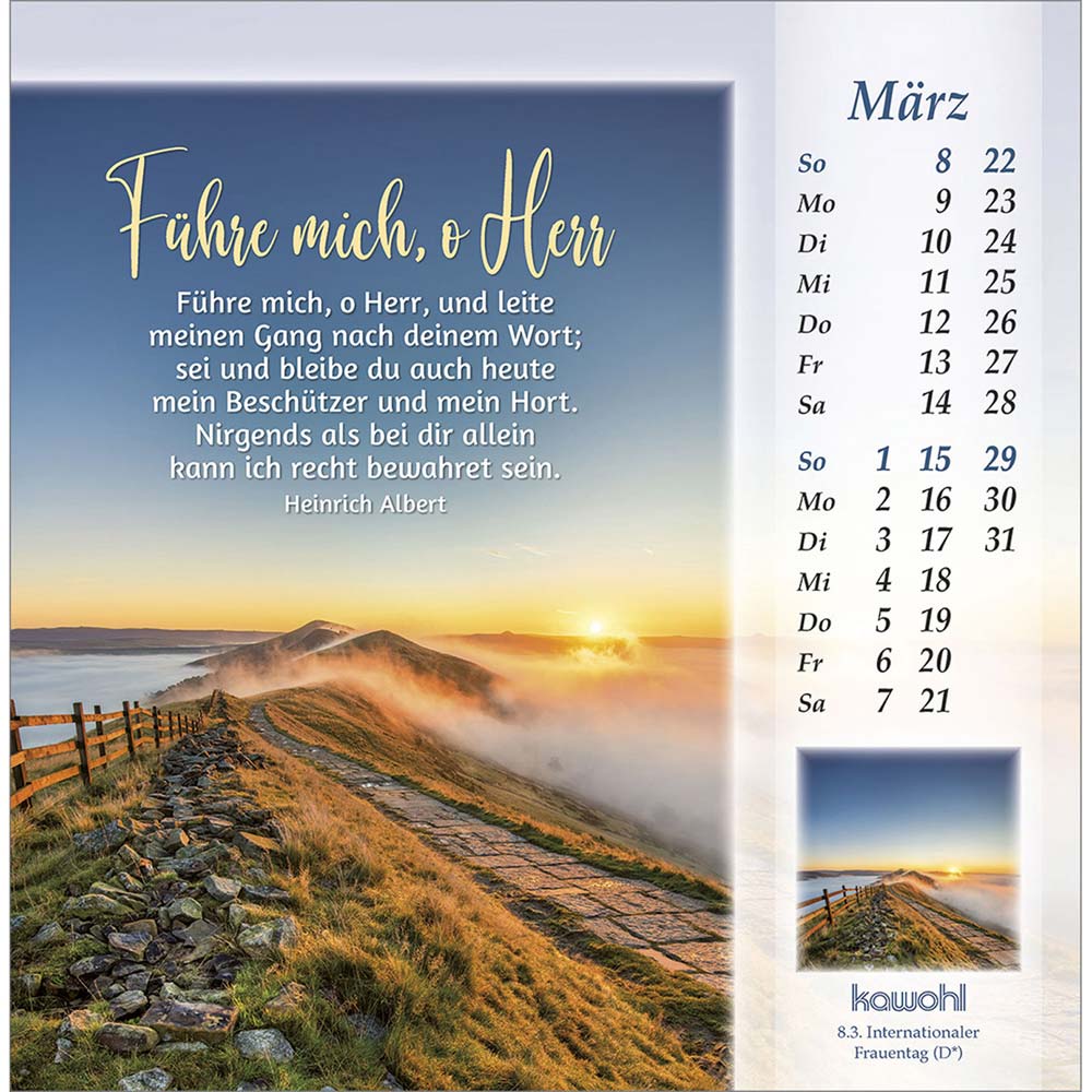 Licht vom unerschöpften Lichte 2026 - Postkartenkalender