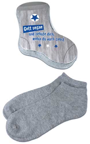 Sneaker-Socken für Jungen "graumeliert"