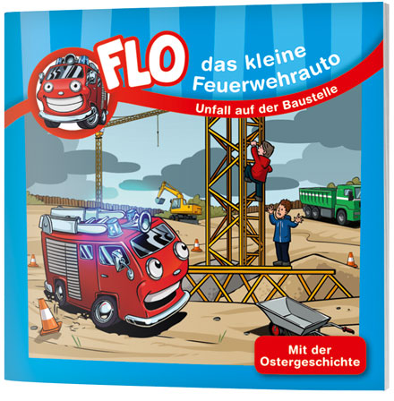 Flo, das kleine Feuerwehrauto - Mini-Buch "Unfall auf der Baustelle"