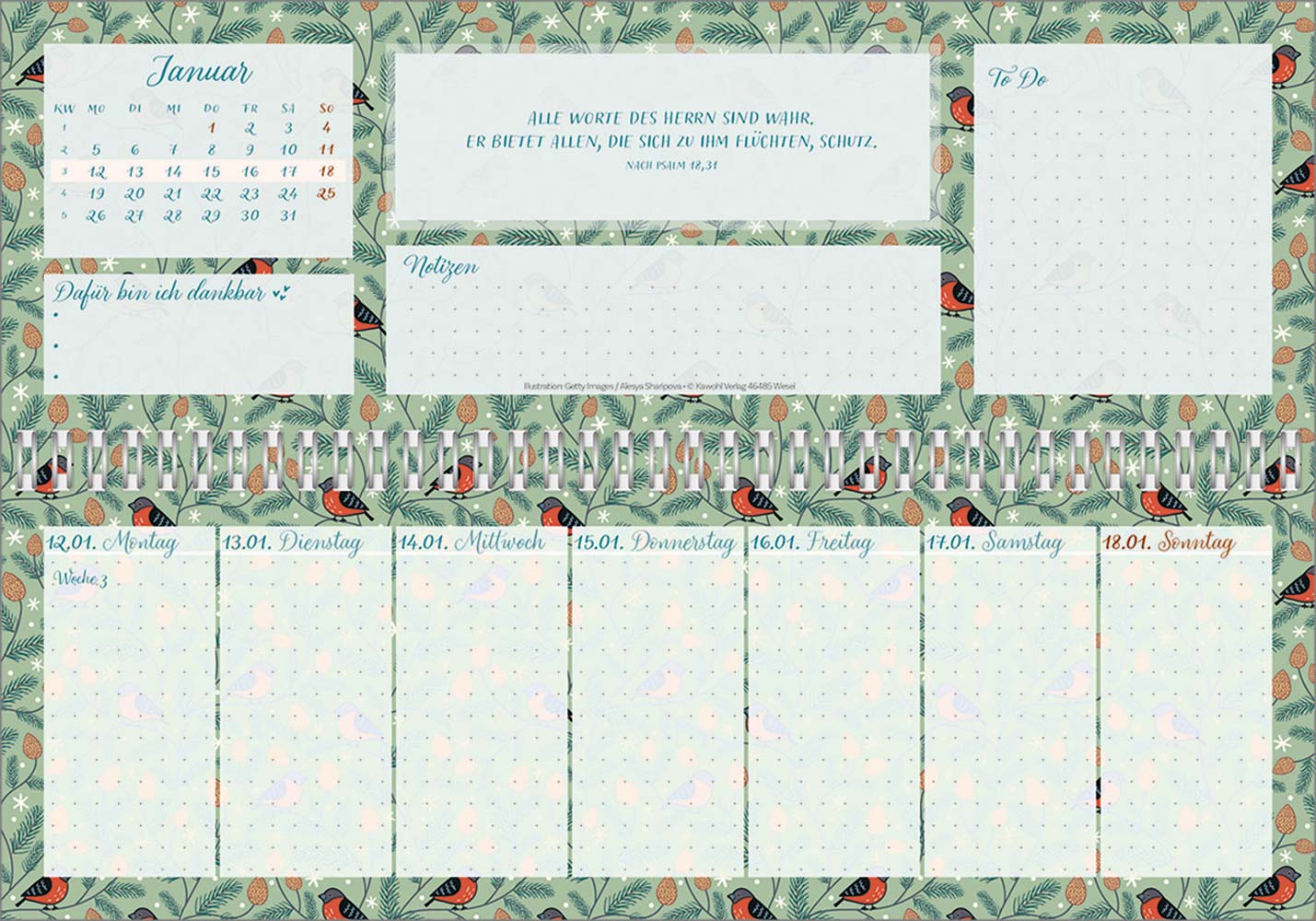 Meine fröhlich-bunte Segenswoche 2026 - Wochen-Tischkalender Meine fröhlich-bunte Segenswoche 2026 - Wochen-Tischkalender