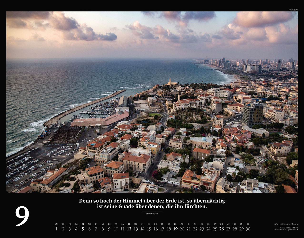 Israel 2027 - Wandkalender (Schwarz)