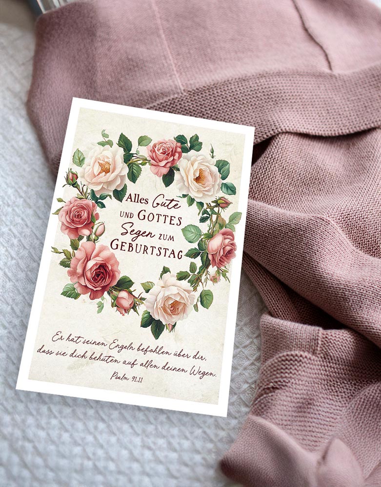 Postkarte "Gottes Segen zum Geburtstag"
