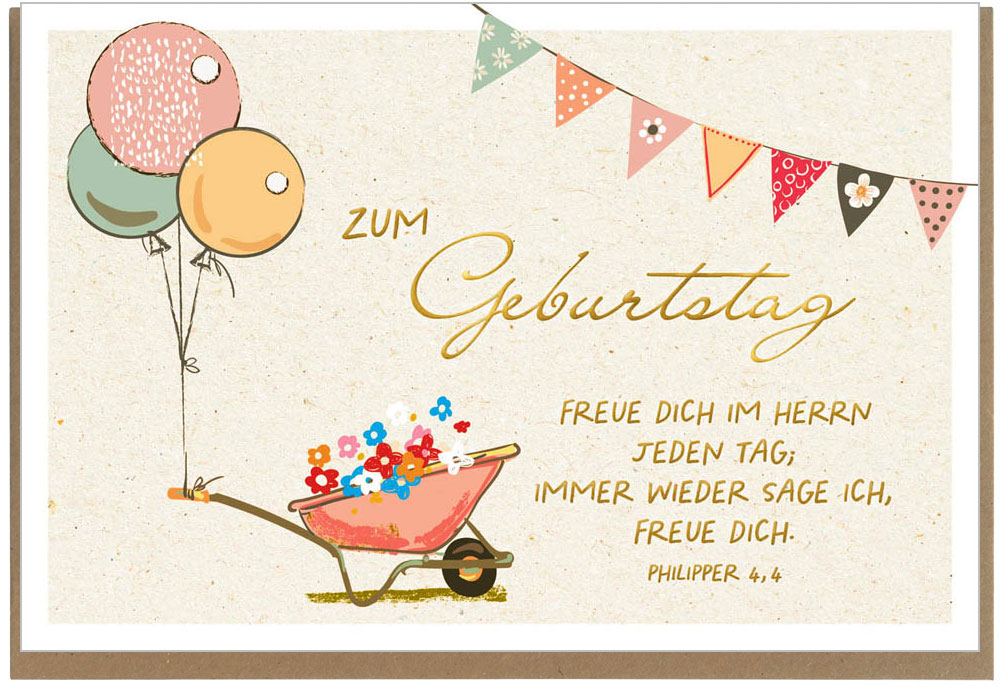 Faltkarte "Zum Geburtstag"