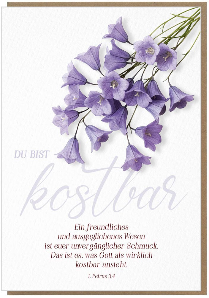 Faltkarte "Du bist kostbar"