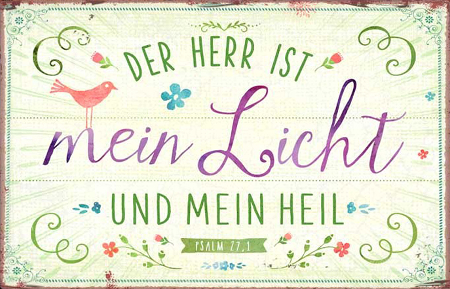 801070579747f465a4f Metallschild ''Der Herr ist mein Licht''