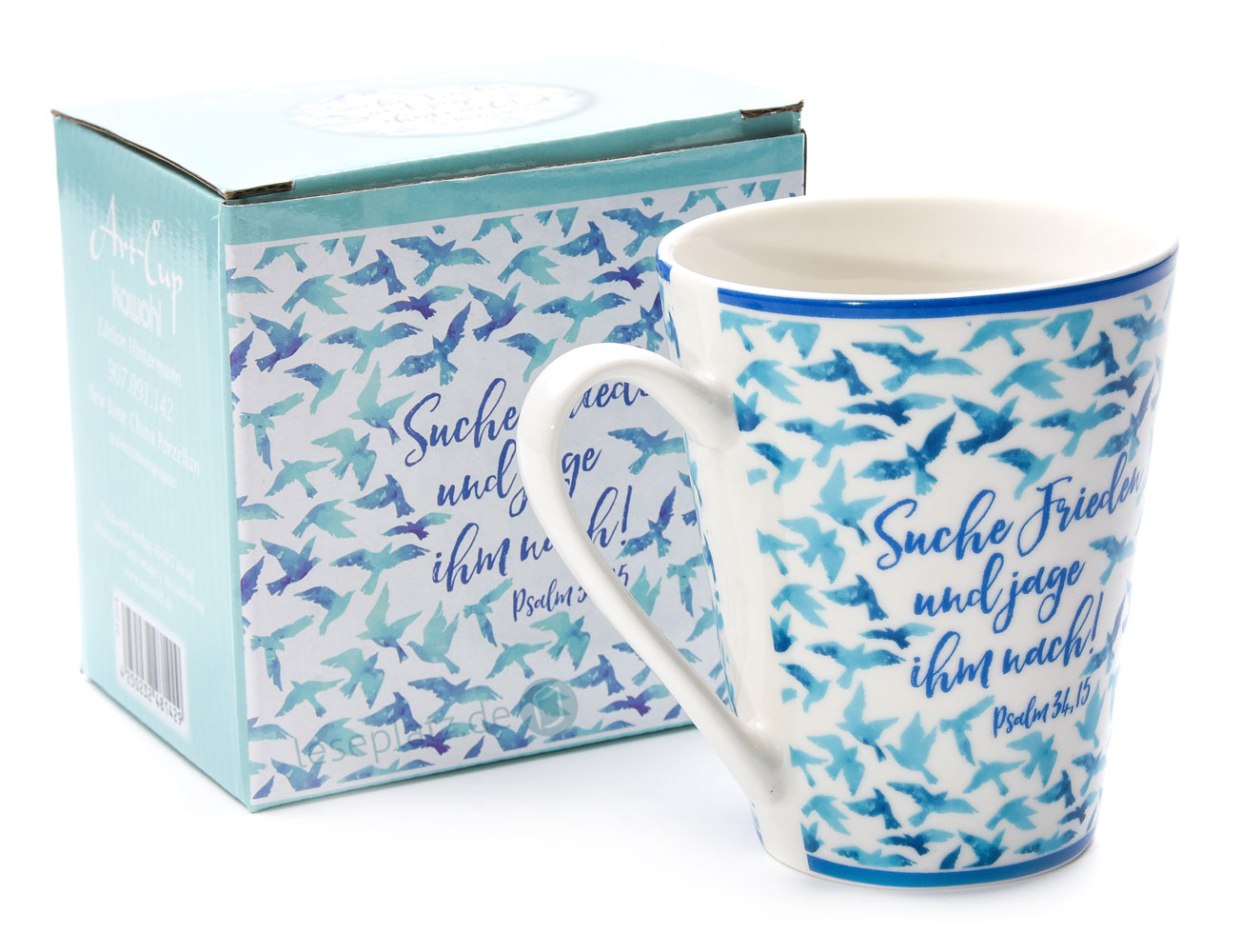 907091142_02 Tasse "Suche Frieden und jage ihm nach!"