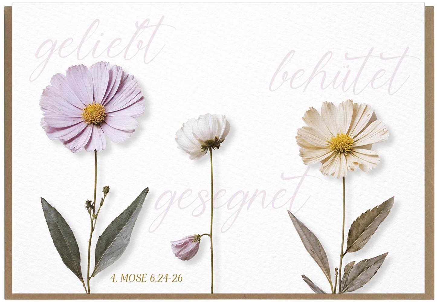 Faltkarte "geliebt – behütet – gesegnet"