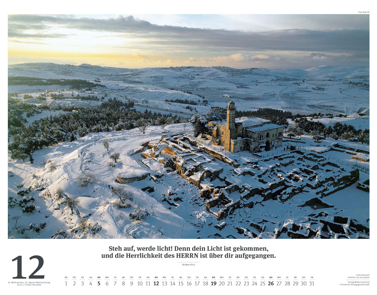 Israel 2027 - Wandkalender (Weiß)