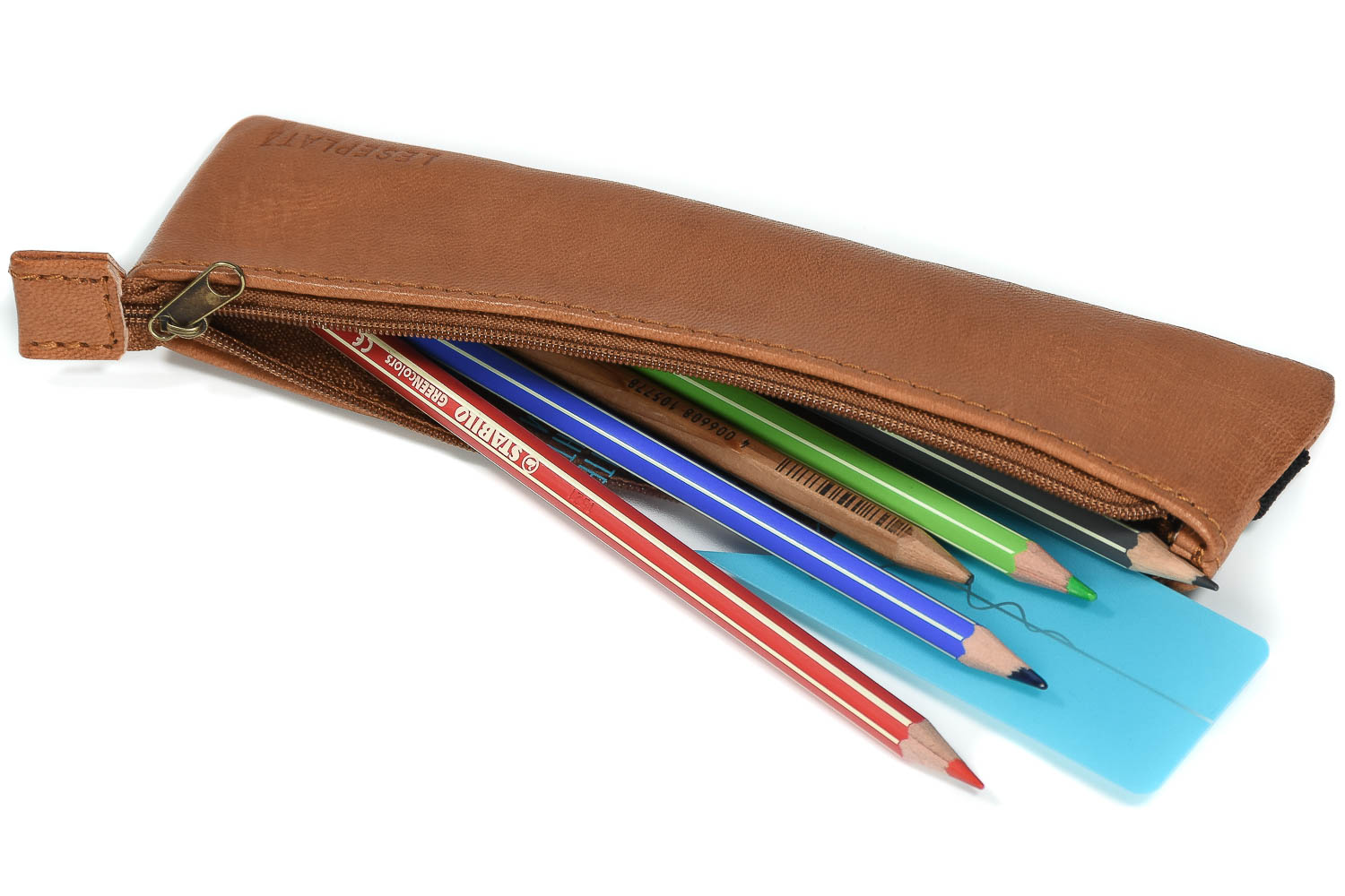Leder-Stifte-Mäppchen "Agadir" hellbraun Leder-Stifte-Mäppchen "Agadir" hellbraun