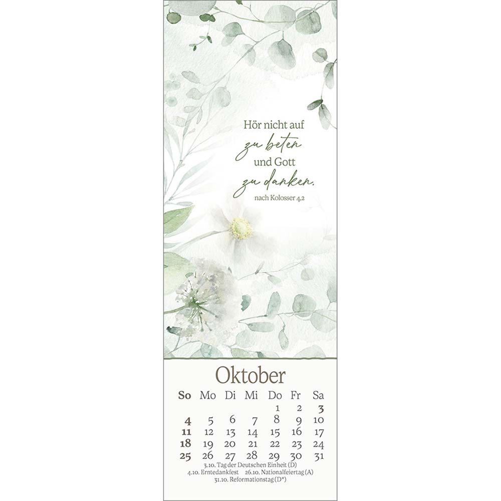 Vor dich leg ich, was mich bewegt 2026 - Lesezeichen-Kalender