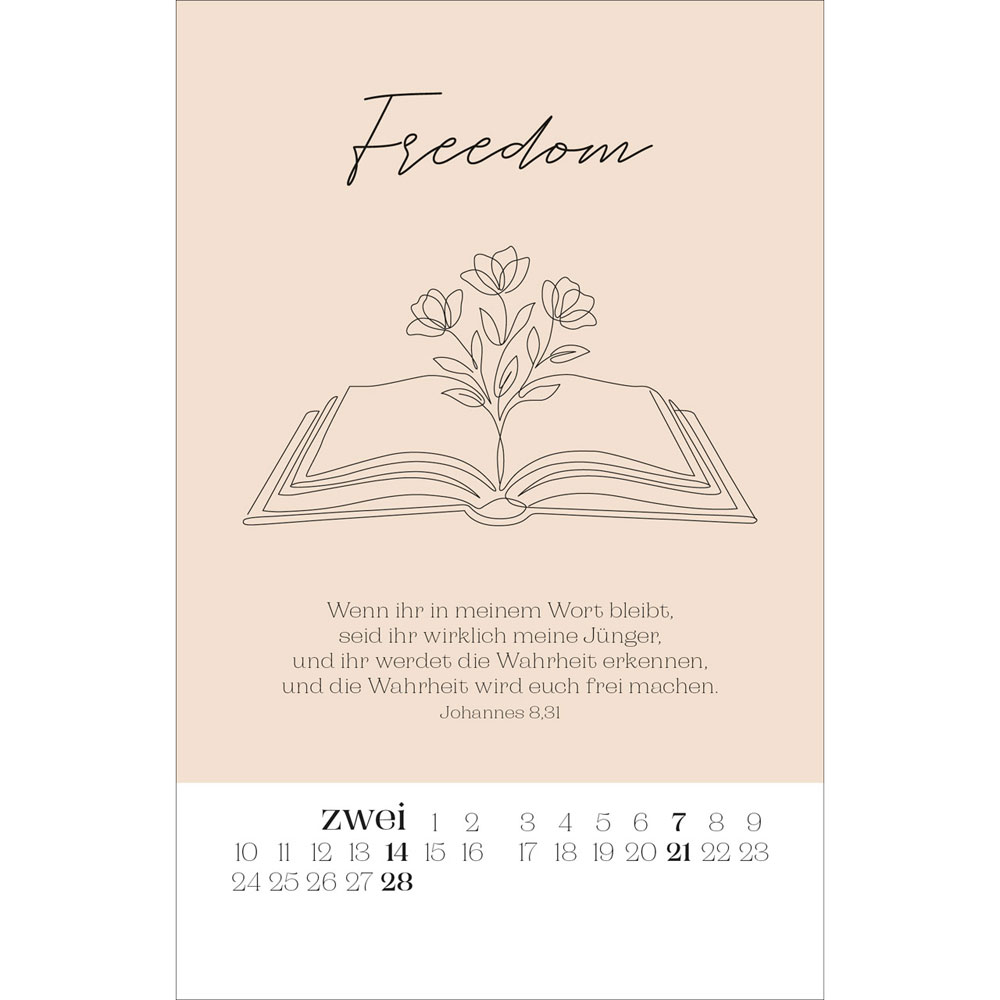 Wonderfully made 2027 - Postkartenkalender mit Holzaufsteller