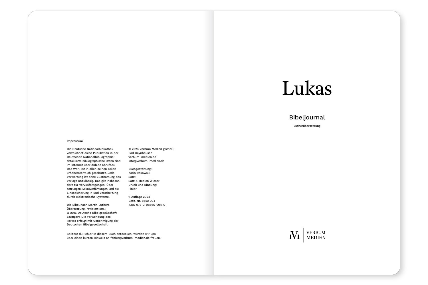 Lukas - Bibeljournal