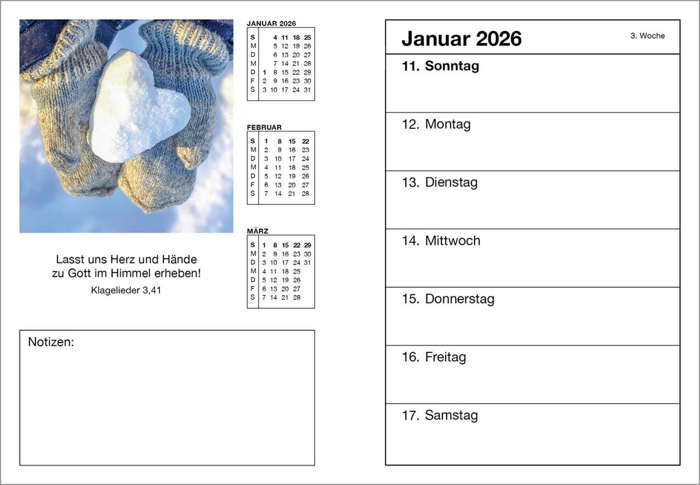 Farbfoto-Agenda 2026
