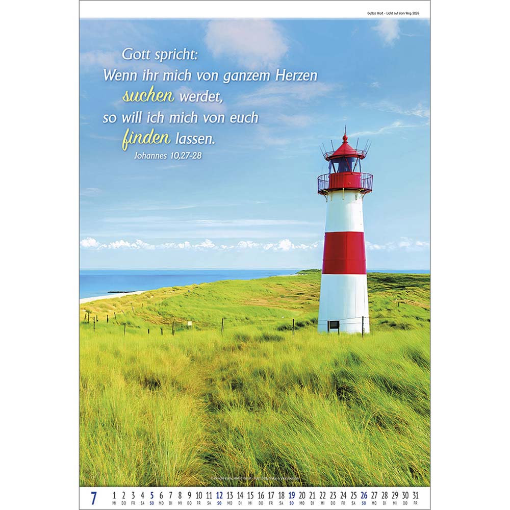 Gottes Wort - Licht auf dem Weg 2026 - Wandkalender