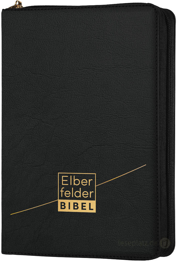 Elberfelder Bibel 2006 Taschenausgabe - Leder schwarz / Reißverschluss