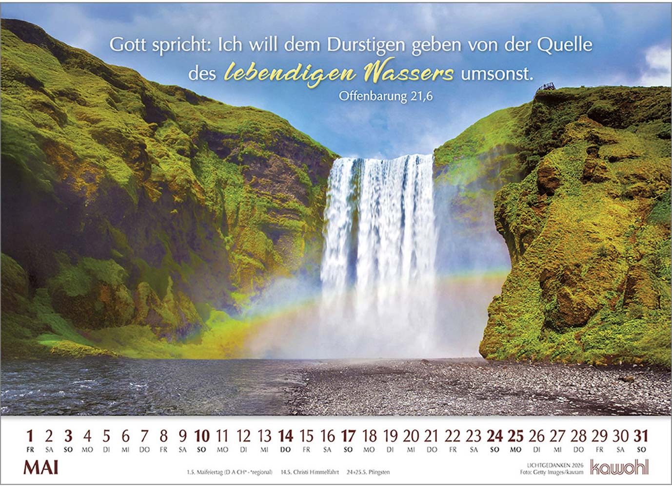 Lichtgedanken 2026 - Wandkalender Lichtgedanken 2026 - Wandkalender