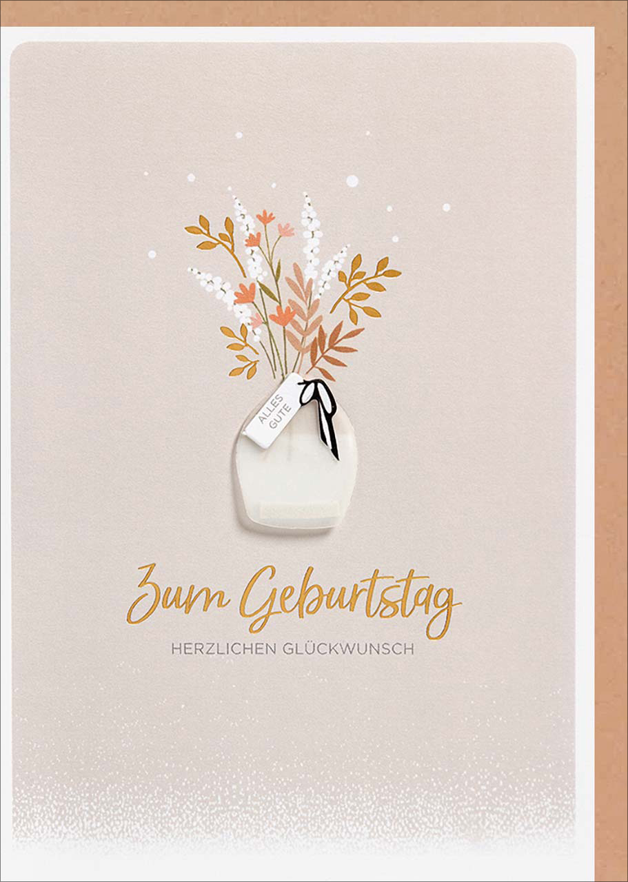 Faltkarte "Blumenvase"