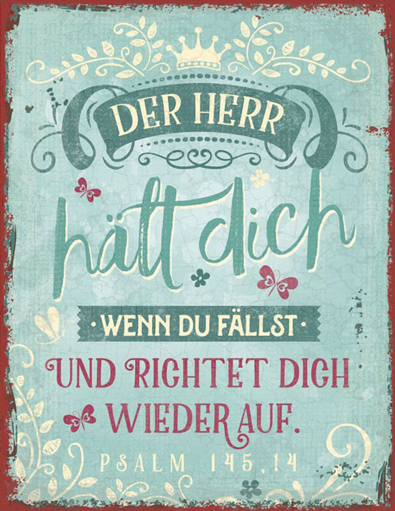 82004057ed1050bb1be Metallschild "Der Herr hält dich ..."