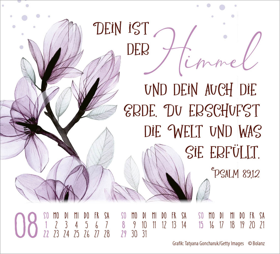 Geschützt in seiner Hand  2027 - Minikalender