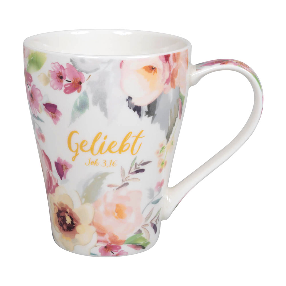 Tasse Rosen "Geliebt"