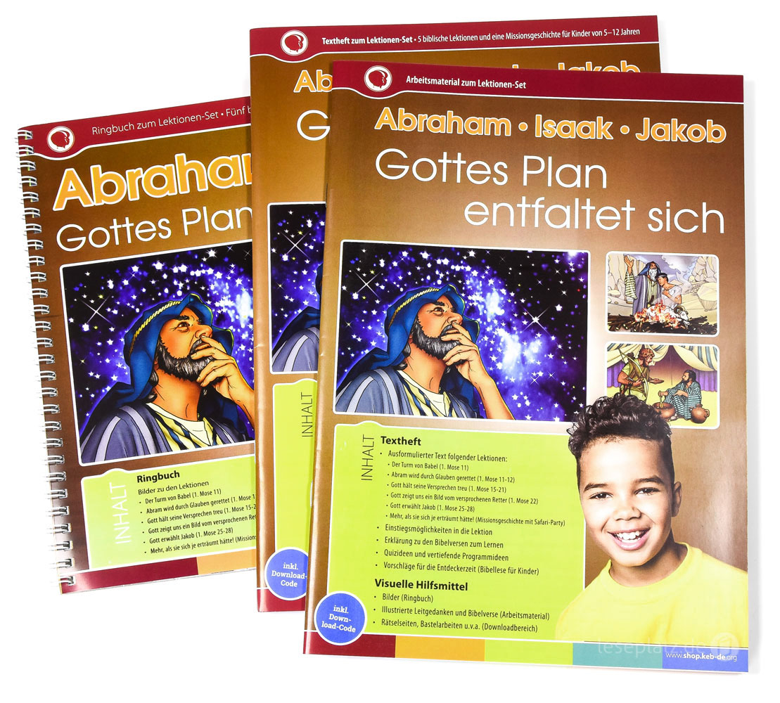 KEB1025_1-Gottes_Plan Abraham - Isaak - Jakob - Lektionen-Set
