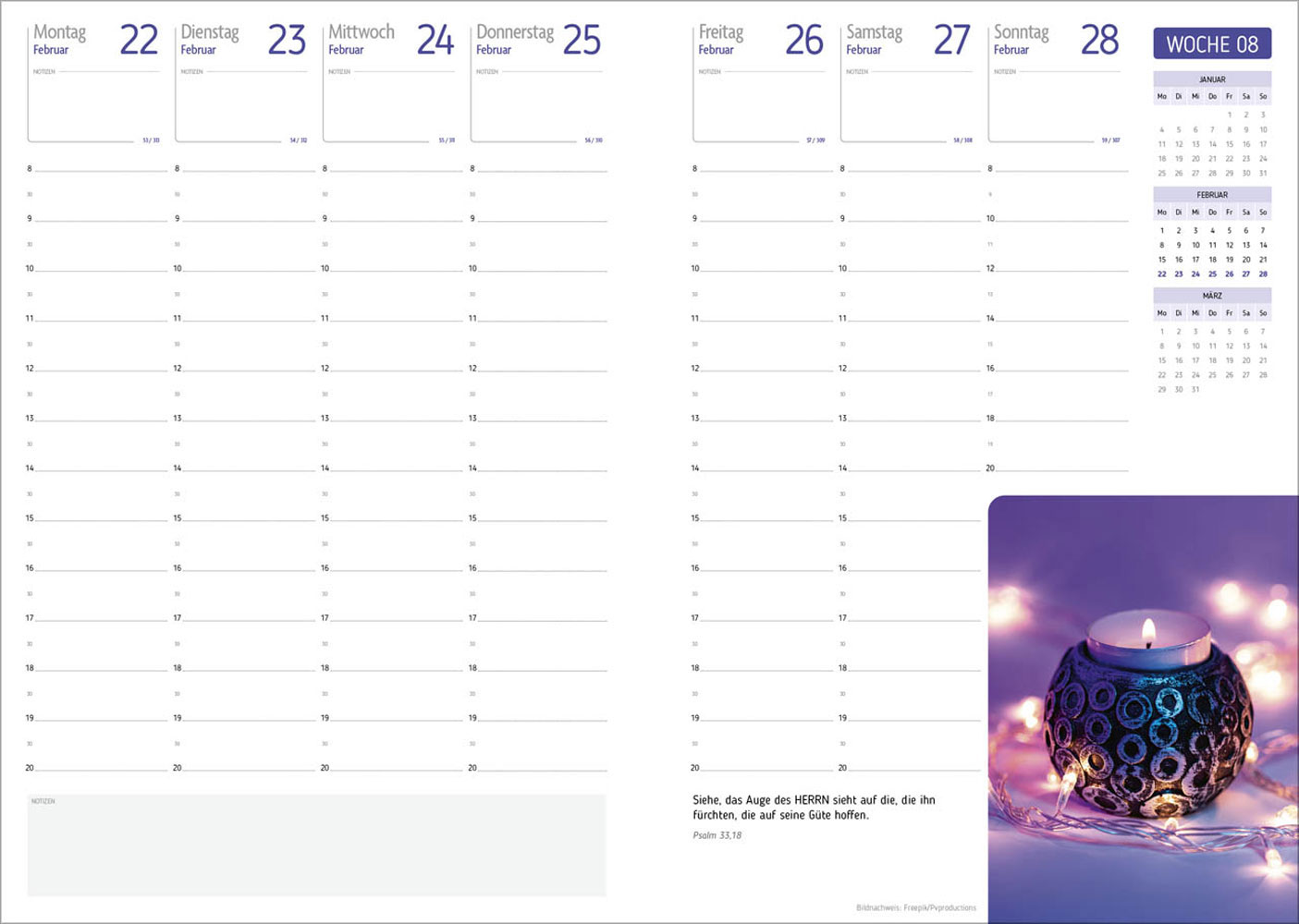 Agenda für jeden Tag 2027