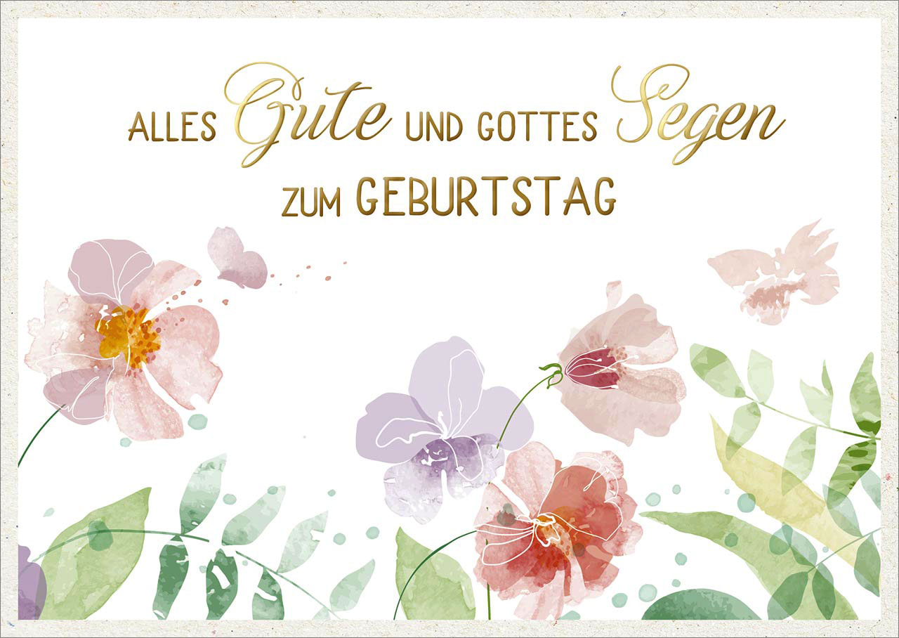 Postkarte "Gottes Segen zum Geburtstag"