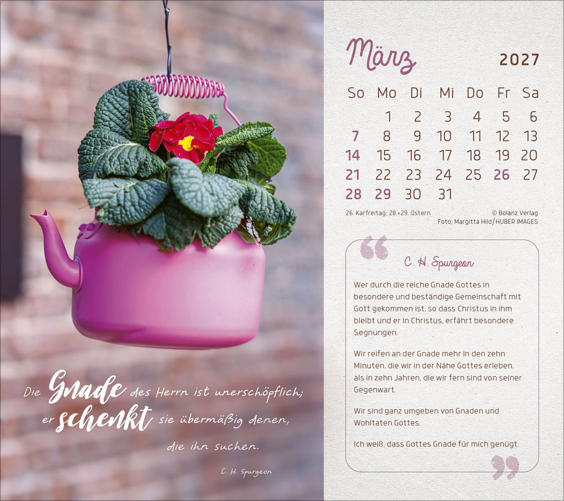 Mit Seiner Kraft 2027 - Postkartenkalender