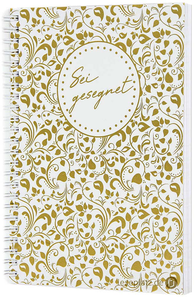 480002594_Sei-gesegnet-01 Memo Block A5: Sei gesegnet (Gold-Edition)