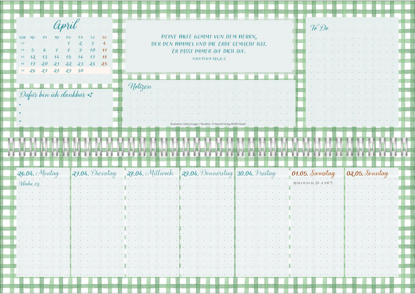 Meine fröhlich-bunte Segenswoche 2027 - Wochen-Tischkalender