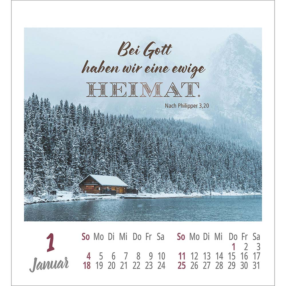 Frei sein & leben 2026 - Aufkleber-Kalender
