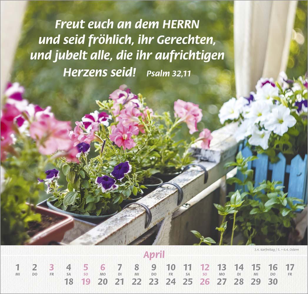 Denn du bist bei mir 2026 - Grossdruck-Kalender