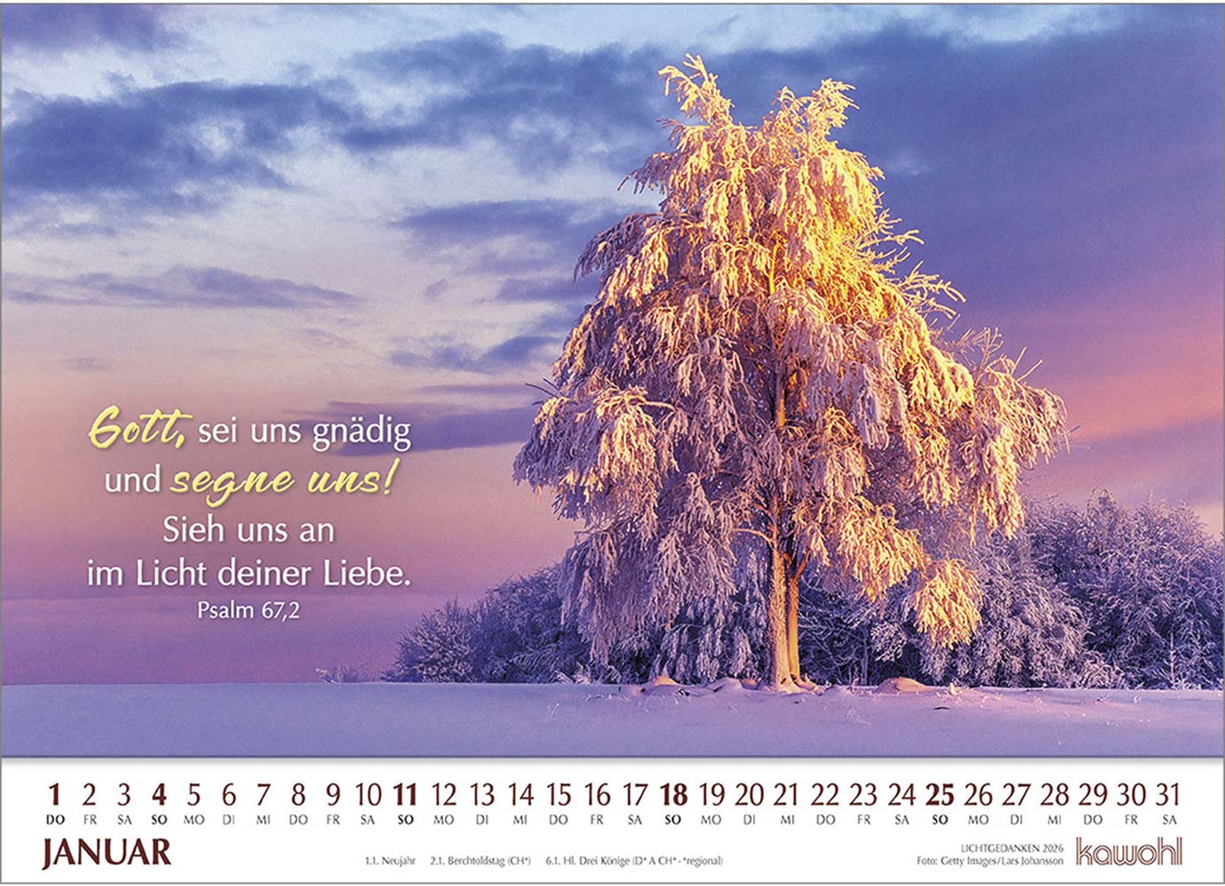 Lichtgedanken 2026 - Wandkalender Lichtgedanken 2026 - Wandkalender