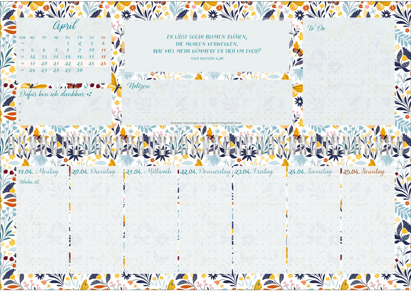 Meine fröhlich-bunte Segenswoche 2027 - Wochen-Tischkalender