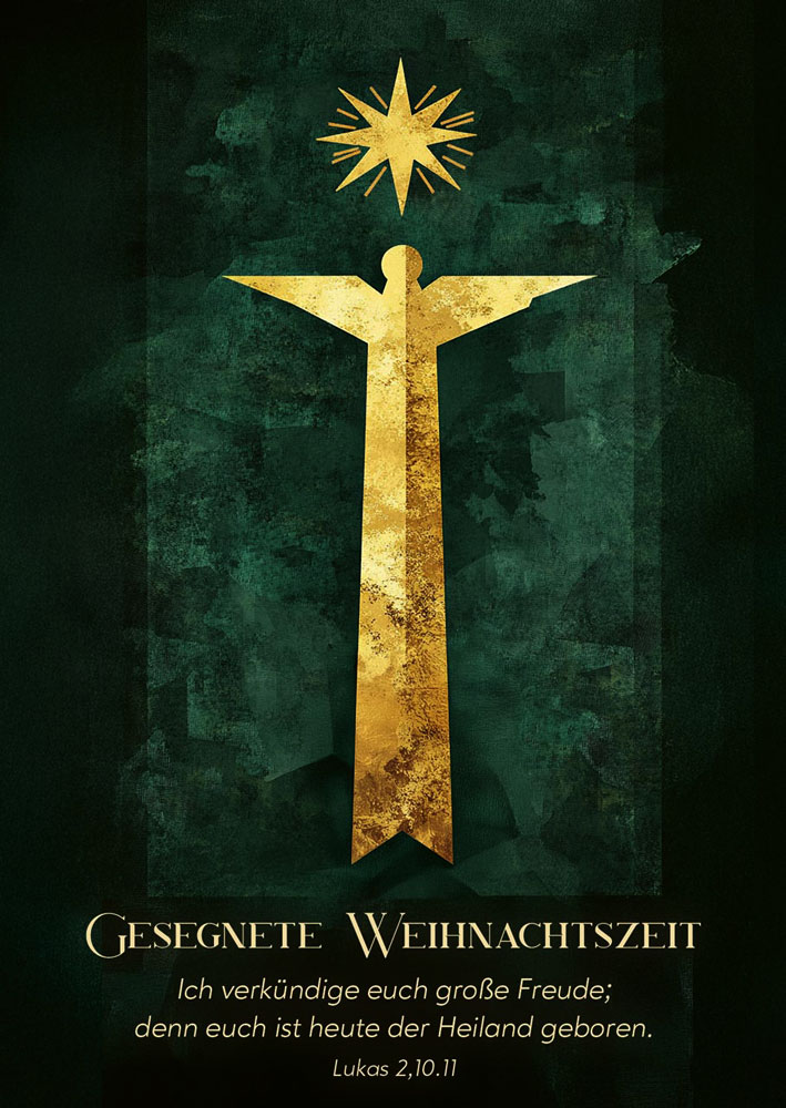 Postkarten "Gesegnete Weihnachtszeit" (Engel)