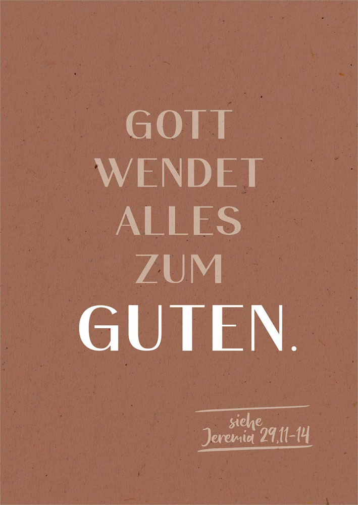 Postkarte "Gott wendet alles zum Guten"