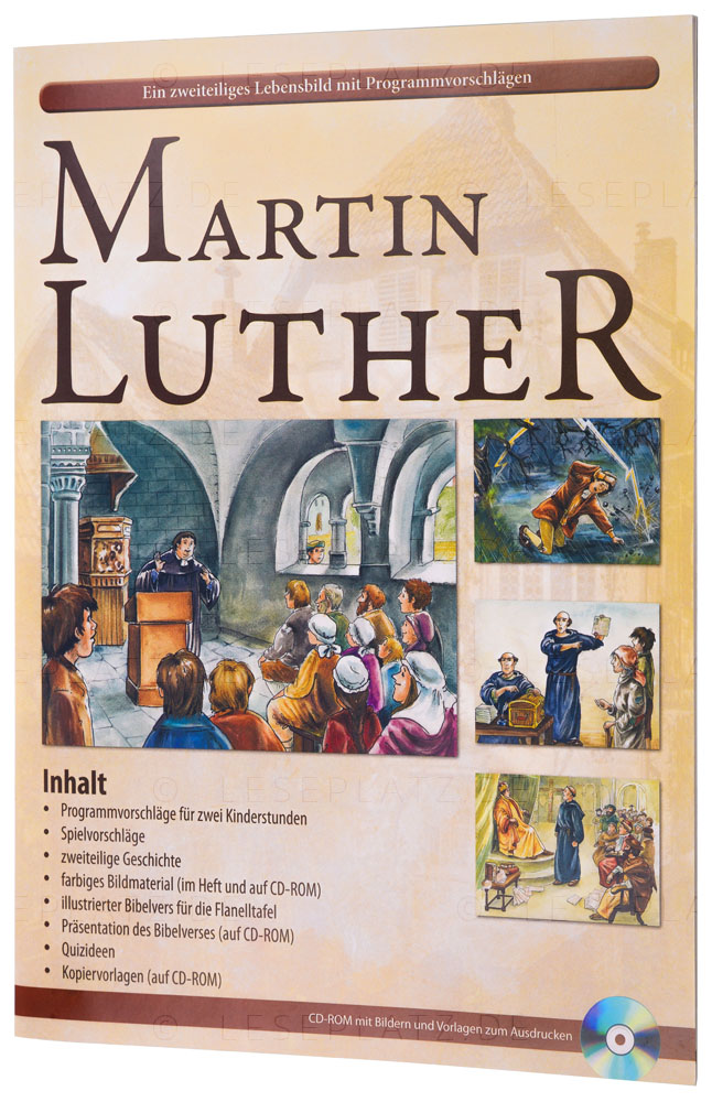 KEB3660 Martin Luther - Bilderheft mit Text und 12 farbigen Illustrationen, inkl. CD-ROM