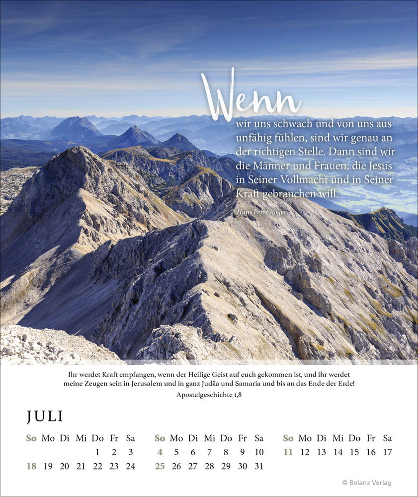Fels meiner Stärke 2027 - Tischkalender