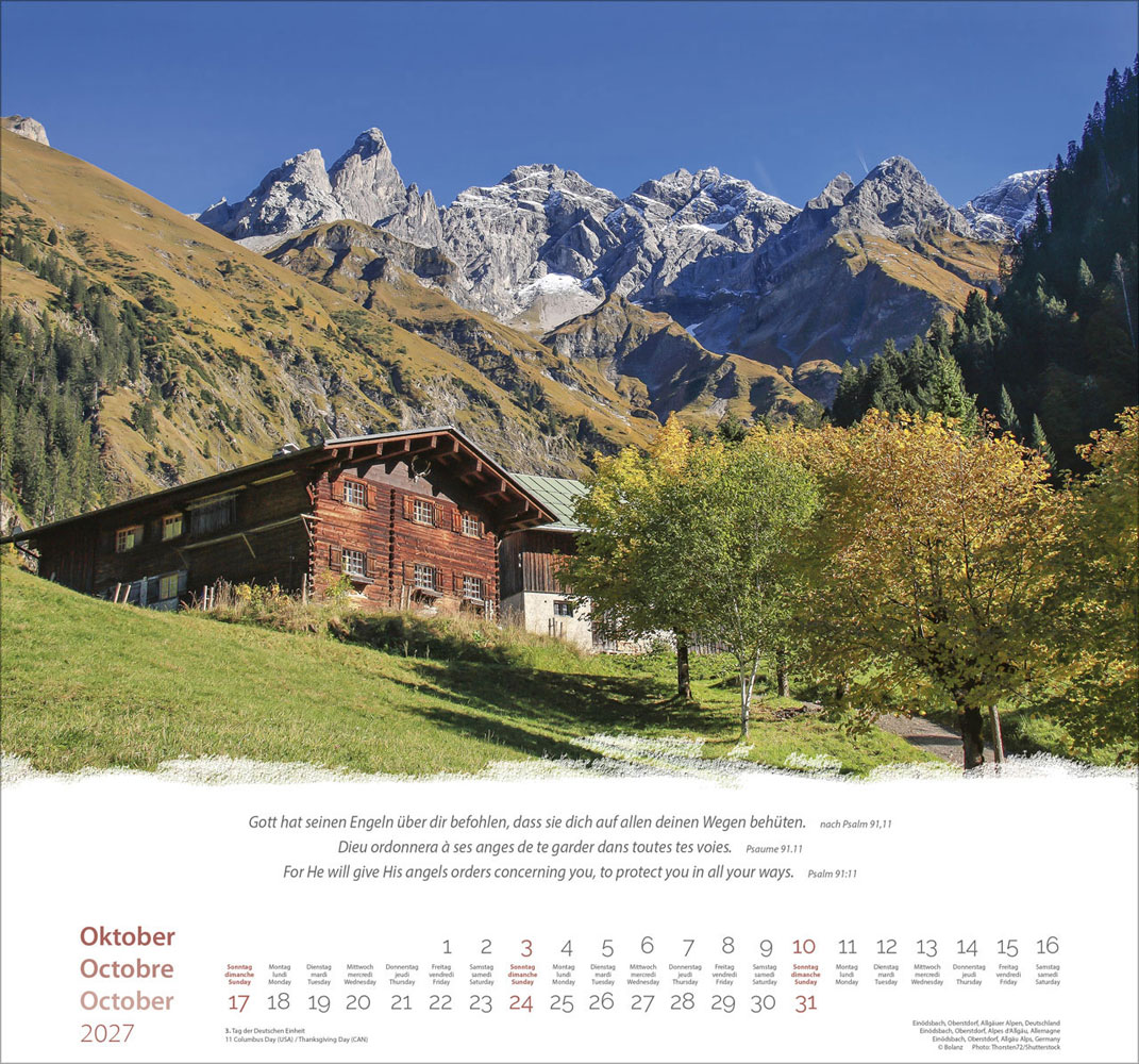 Berge 2027 - Wandkalender