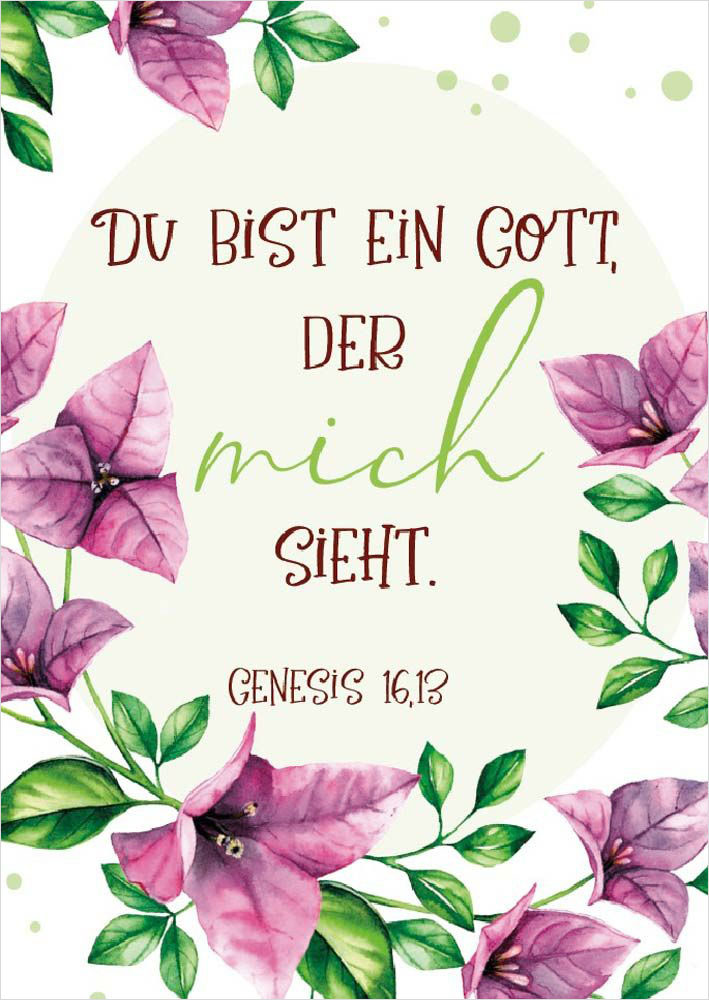 179730040_Postkarte Postkarte "Jahreslosung Blüten"