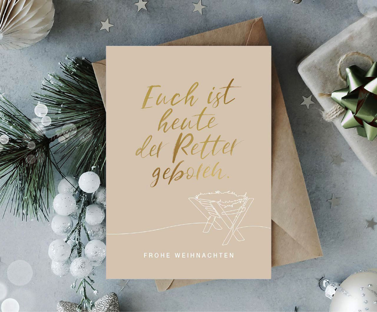 Faltkarte "Frohe Weihnachten"