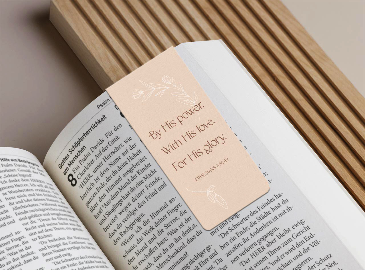 Magnetlesezeichen "by his power"