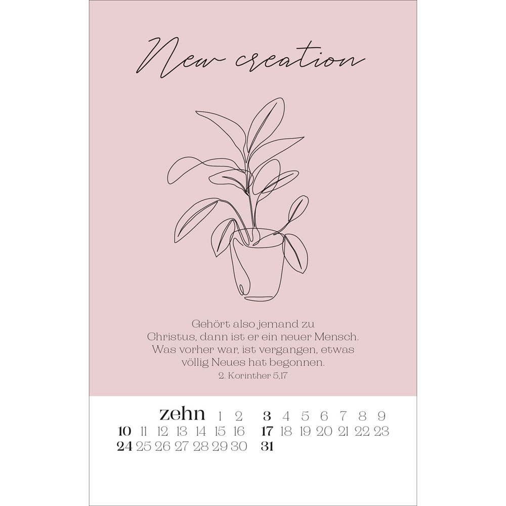 Wonderfully made 2027 - Postkartenkalender mit Holzaufsteller
