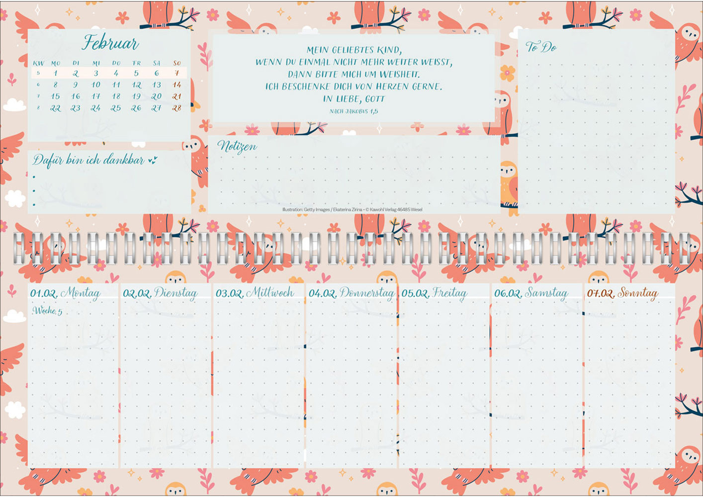 Meine fröhlich-bunte Segenswoche 2027 - Wochen-Tischkalender