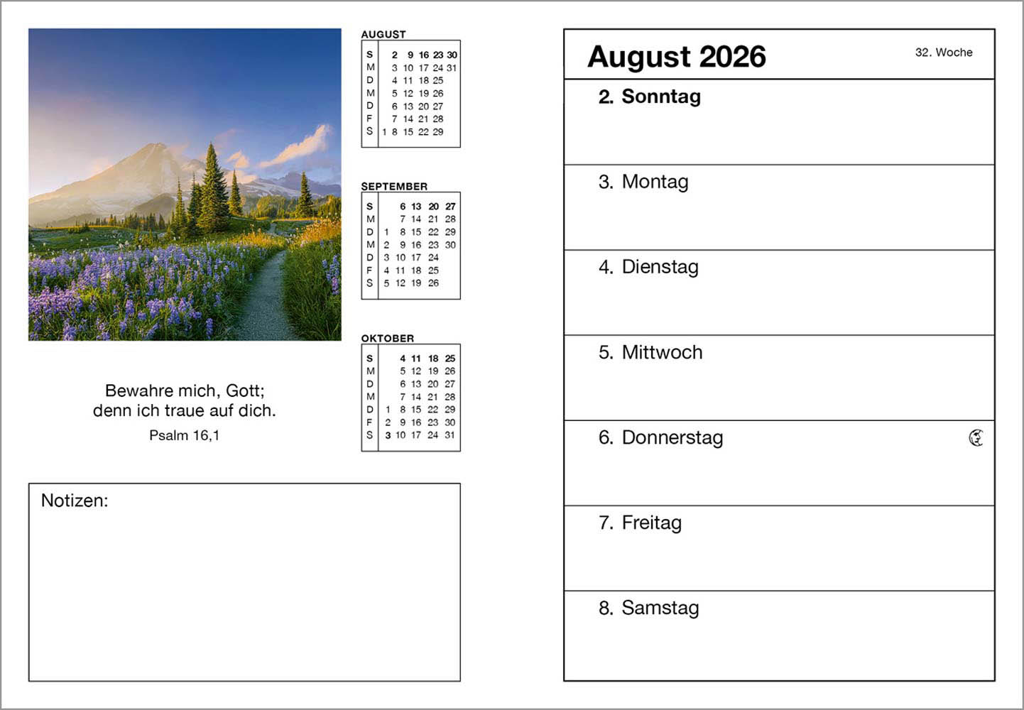 Farbfoto-Agenda 2026