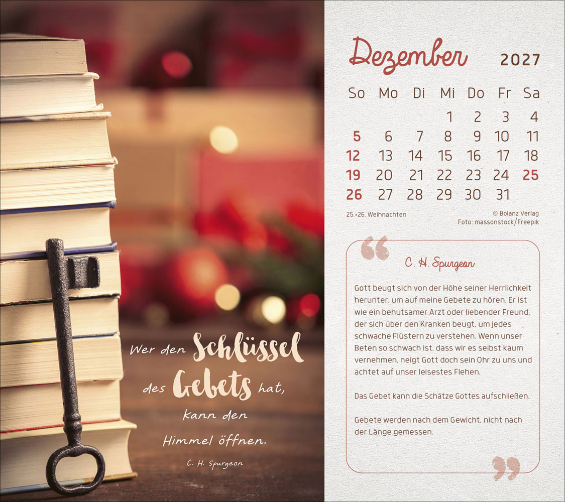Mit Seiner Kraft 2027 - Postkartenkalender