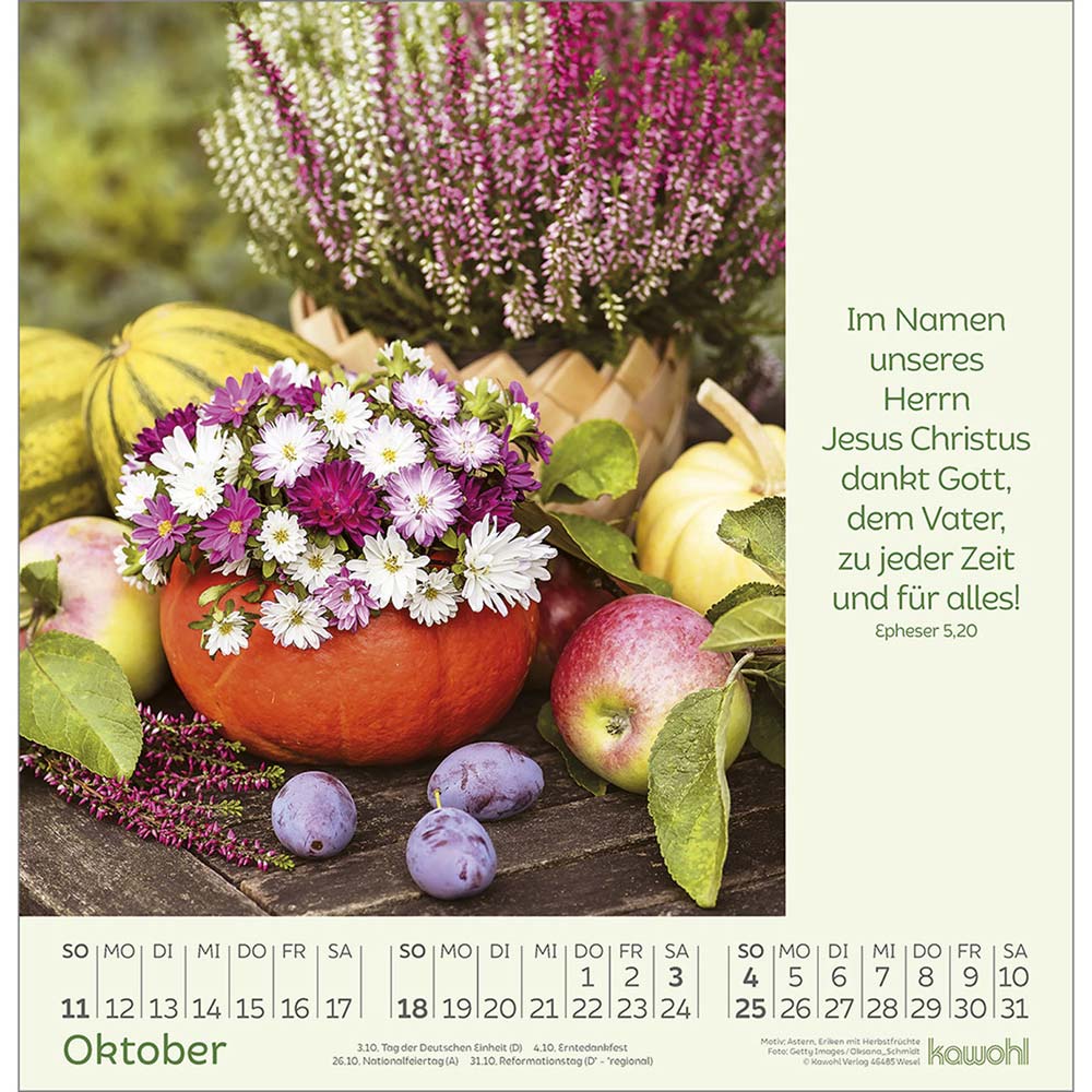 Blumengrüße 2026 - Wandkalender